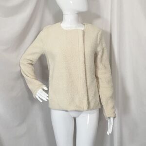 Banana Republic Ivory Faux Sherpa Jacket (H12)